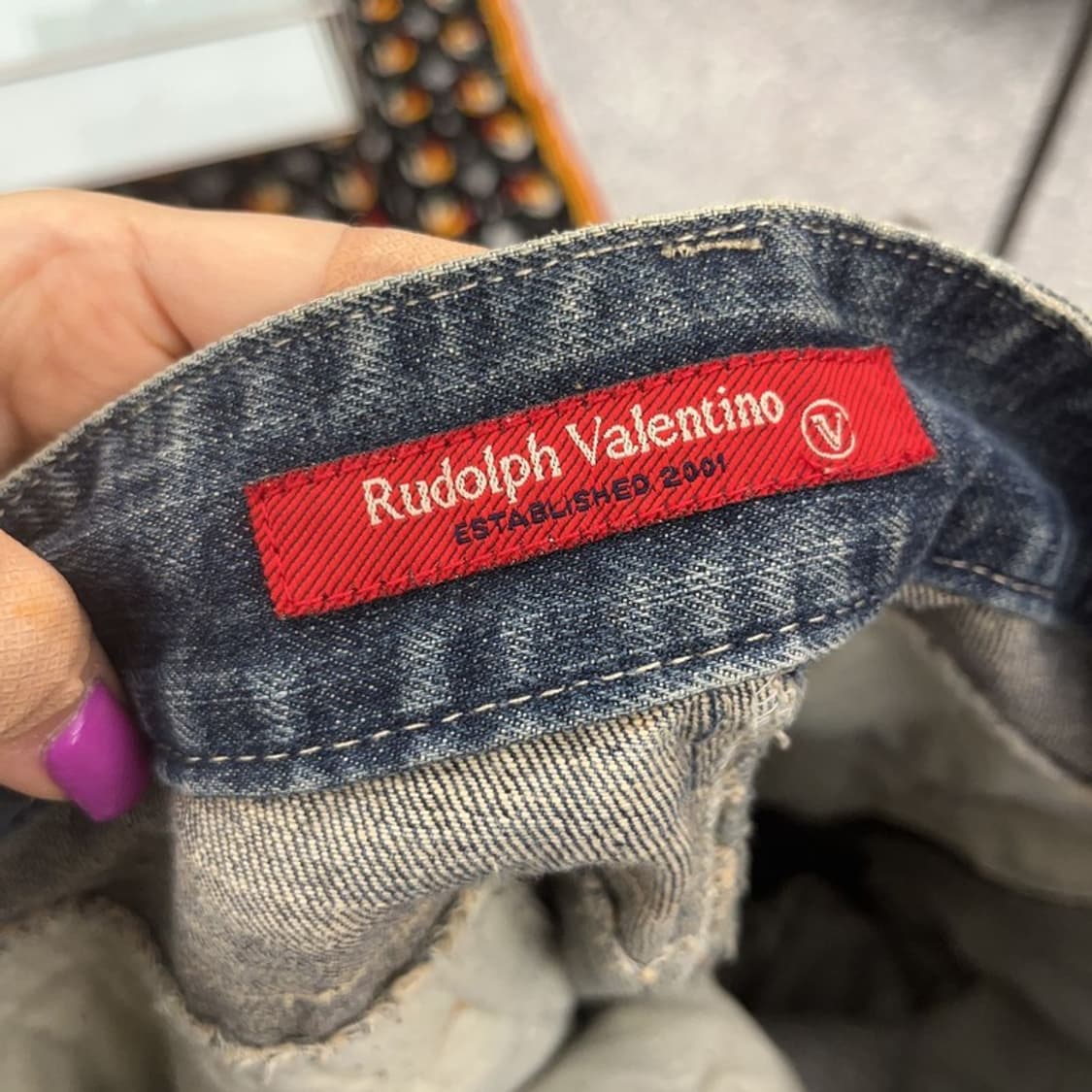 루돌프 발렌티노 올드스쿨 메탈 포켓 데님 카고팬츠 32인치 C06673 상품이미지6