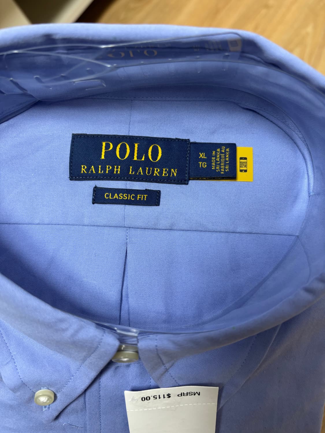 폴로 랄프로렌 클래식핏 포플린 셔츠 XL(110) 새상품 상품이미지6