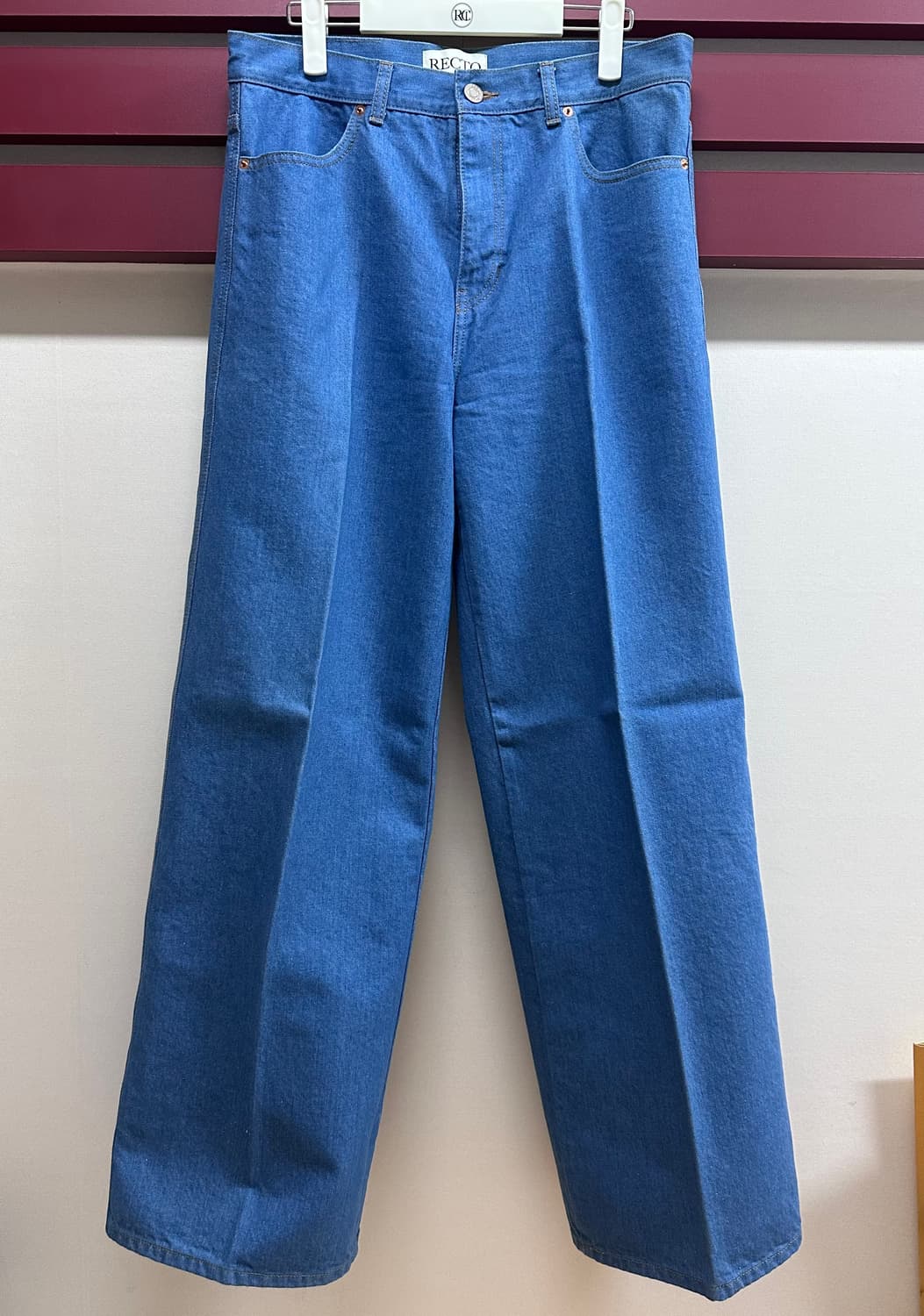 [25SS/M] 렉토 클래식 플레어 데님 팬츠 더스티블루 상품이미지5