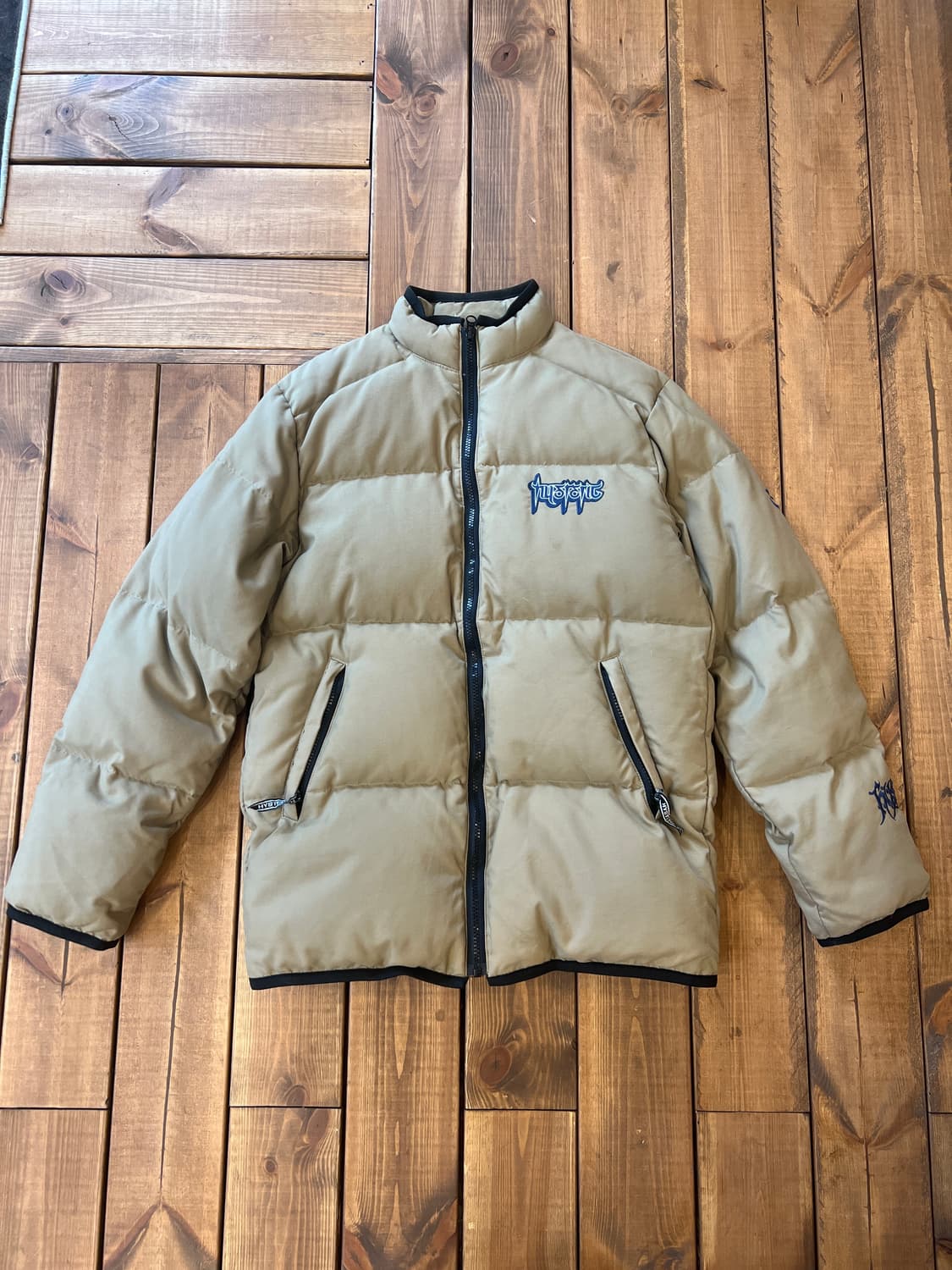 히스테릭글래머 카키베이지 로고 퀄팅 패딩 상품이미지6