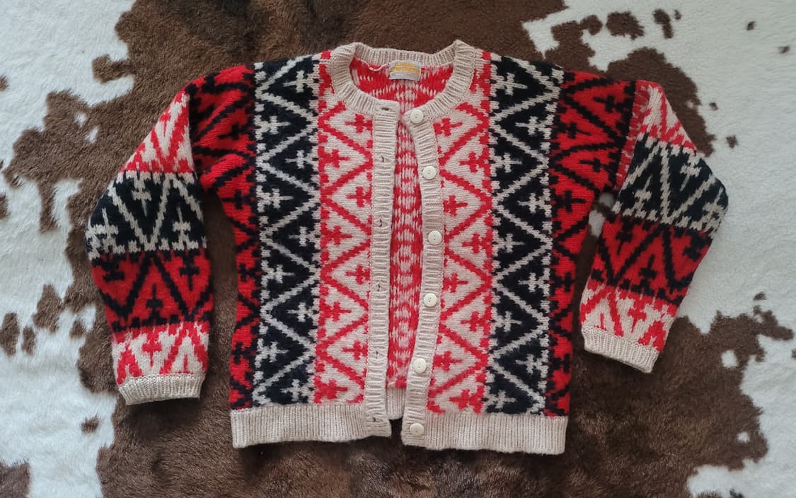 일본 빈티지 핸드메이드 울 가디건(D.GRACE CORPORATION) 상품이미지1