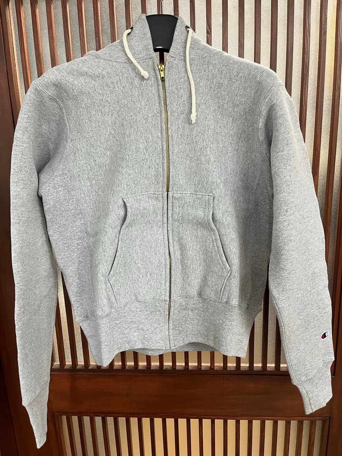 챔피온 리버스위브 made in usa 레드탭 후드집업 그레이 M 상품이미지1