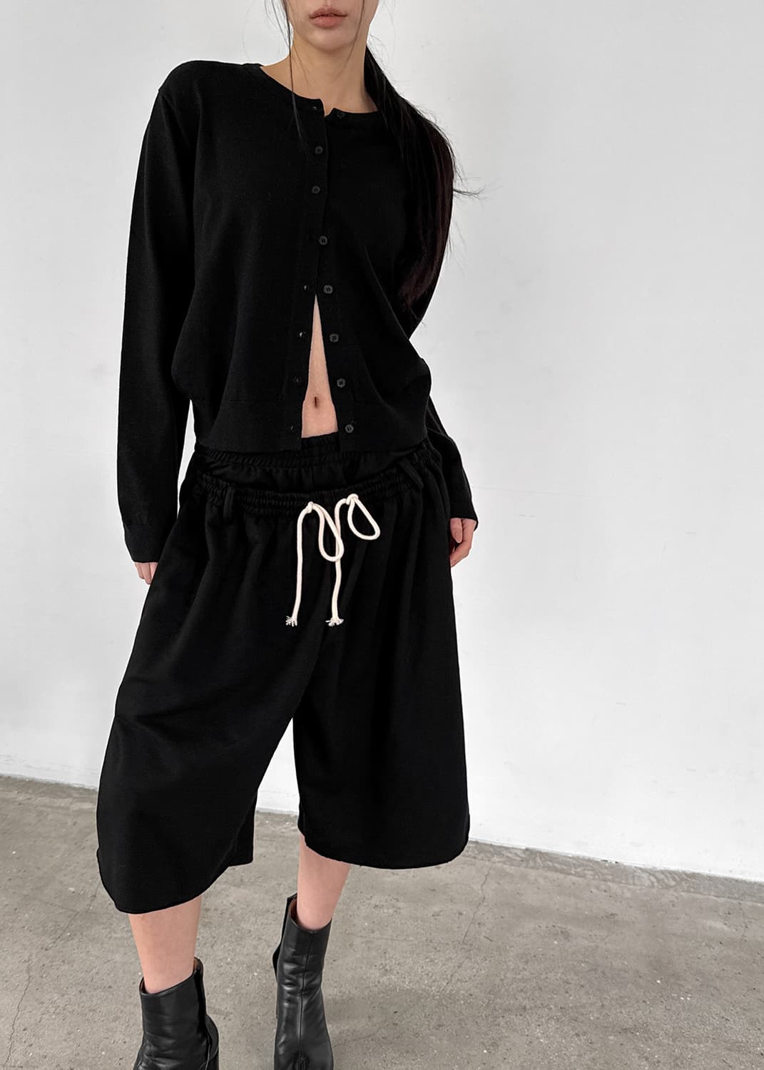 블랙업 폰라디 니트 가디건 블랙 상품이미지4