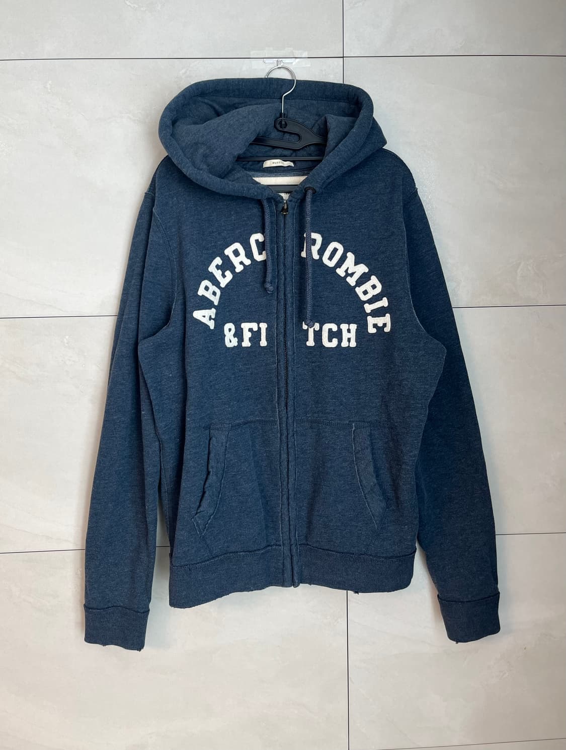 아베크롬비 스펠로고 후드집업 네이비 [L] 상품이미지3