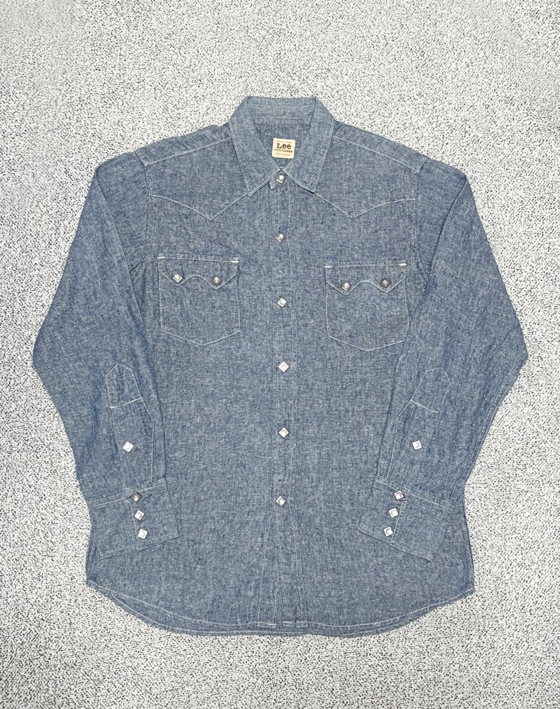 90s LEE 리 재팬 빈티지 샴브레이 웨스턴 셔츠 상품이미지1