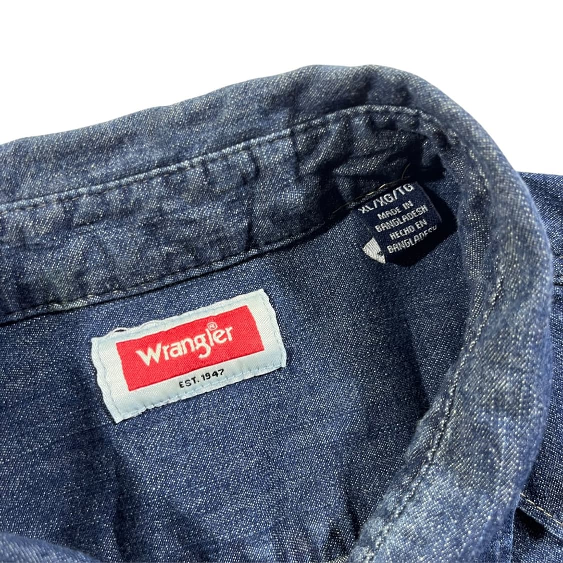 [Wrangler] 랭글러 스냅버튼 투포켓 웨스턴 데님셔츠 상품이미지4