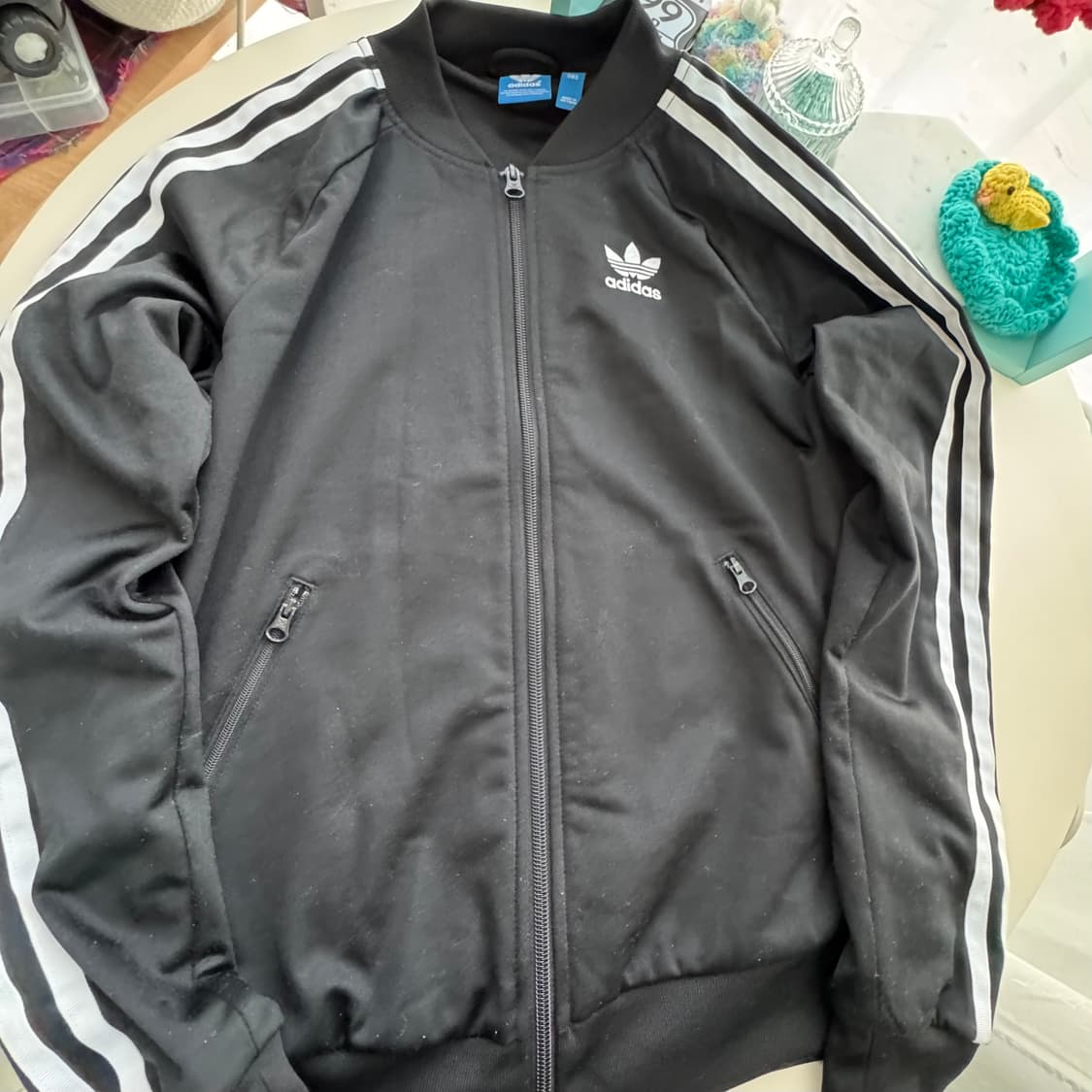 아디다스 블랙 불꽃자수로고 트랙자켓져지 85 상품이미지2