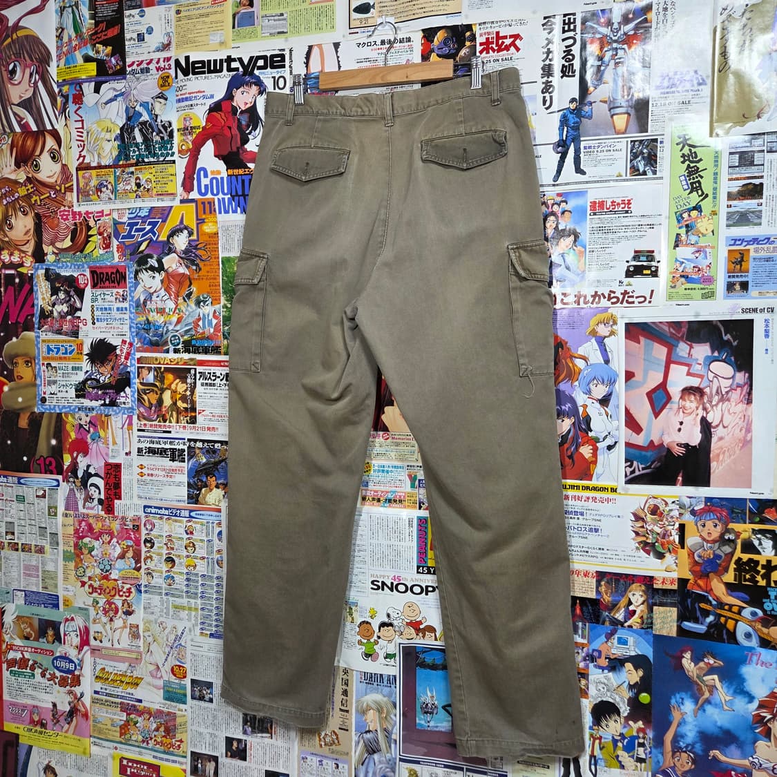 JPN 에디바우어 카키 베이지 카고 코튼 팬츠 상품이미지5