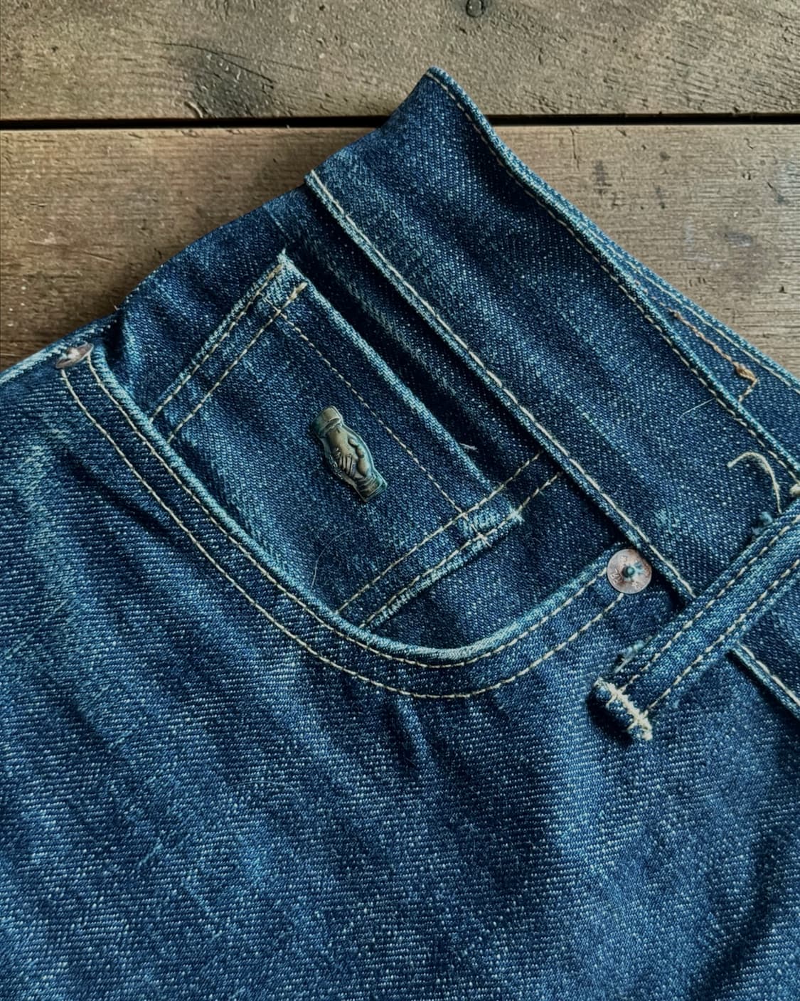 RRL 리미티드 에디션 5포켓 셀비지 데님 팬츠 made in usa 상품이미지5