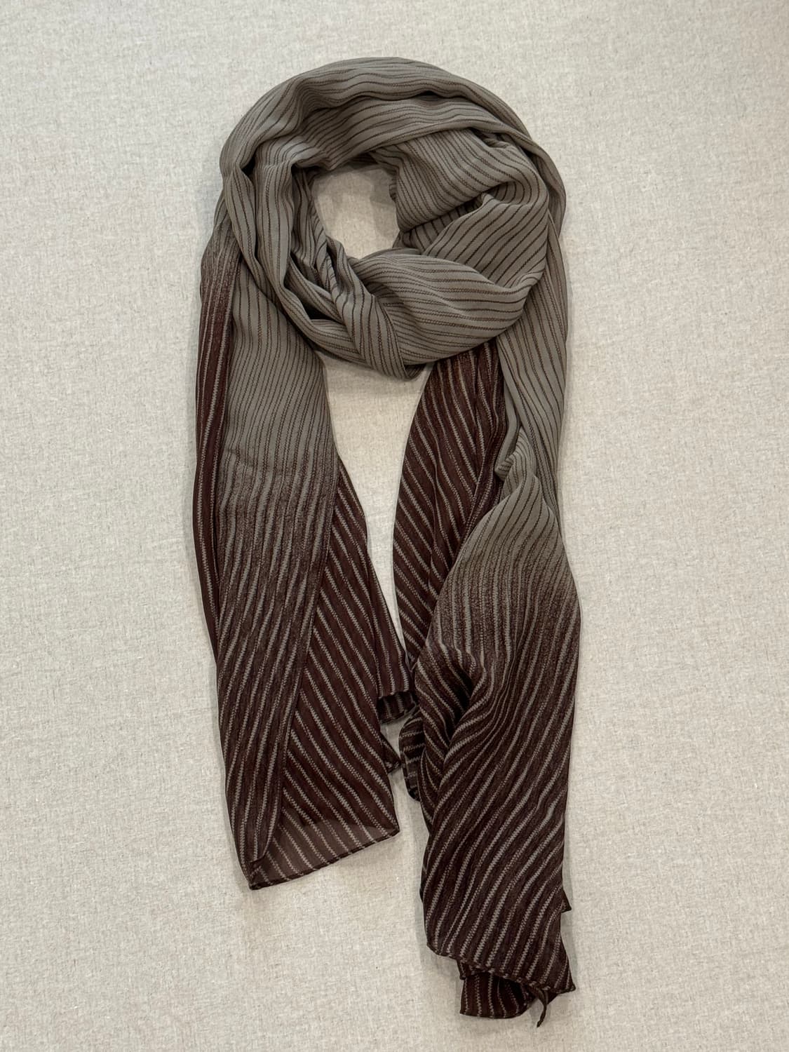 Jurgen Lehl 실크 스트라이프 머플러 상품이미지1