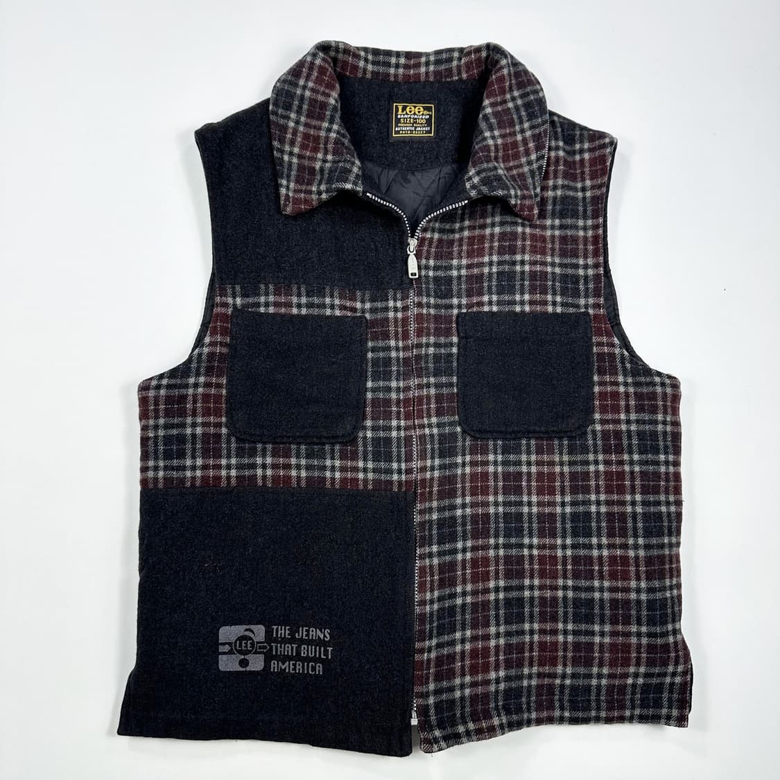Lee (리) 올드스쿨 체크 조끼 후리스 (L) 상품이미지2