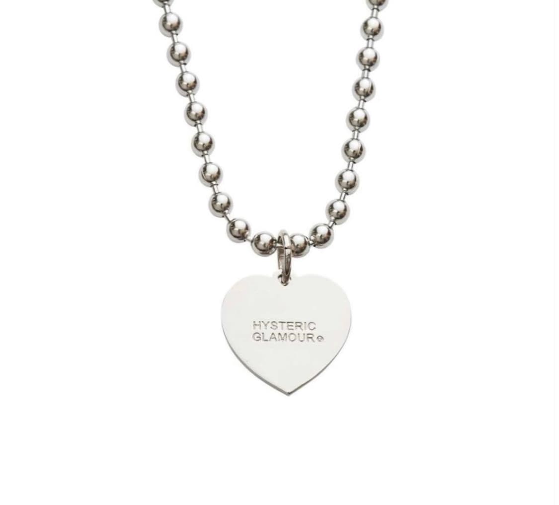 (새상품) 히스테릭 글래머 스쿨 걸 펑크 하트 참 더블 체인 목걸이 상품이미지4