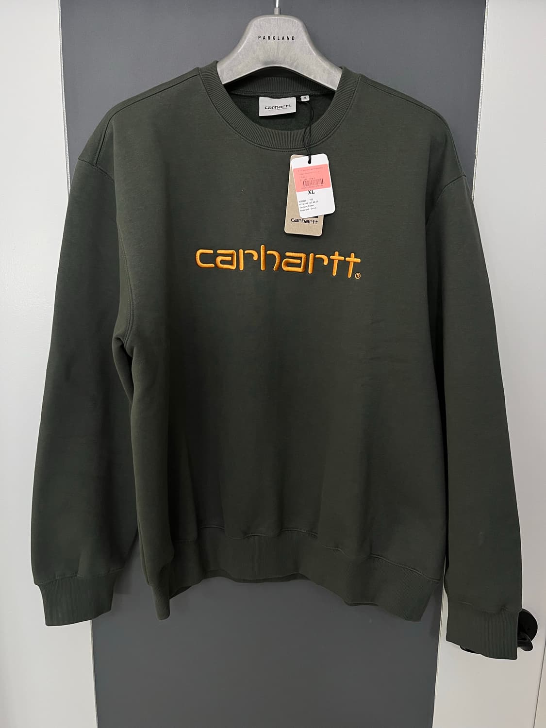 칼하트 wip 기모 맨투맨 카키 XL (새상품) 상품이미지1