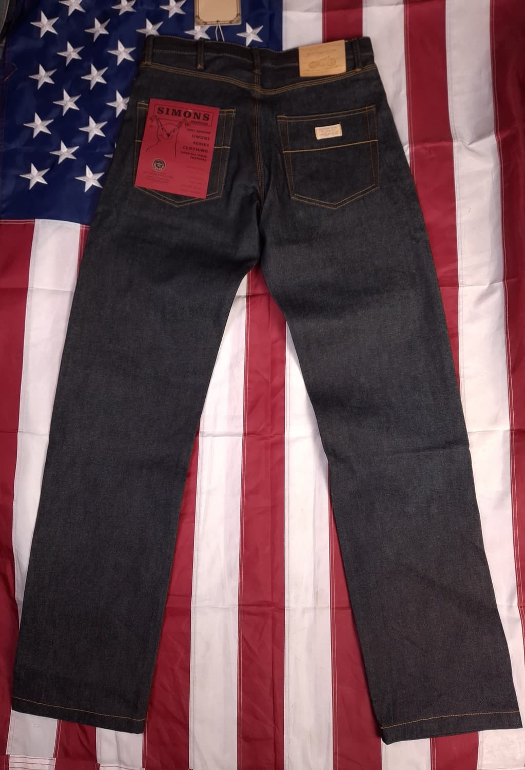 택새제품 오리지날 리얼시몬스 더블니 셀비지 바이커 데님진 상품이미지9