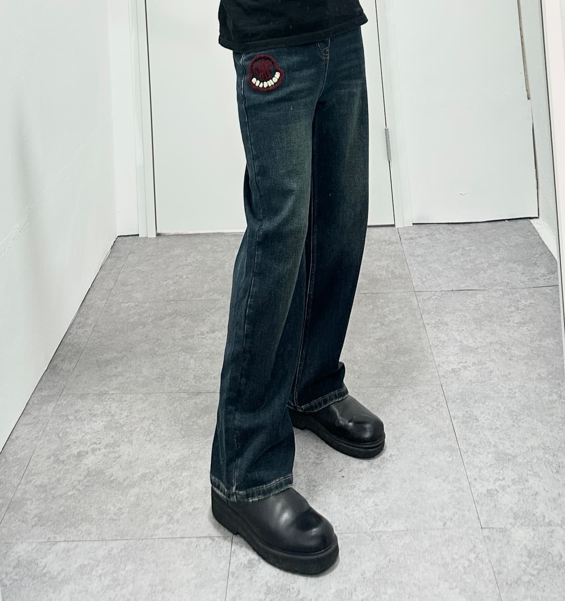 Vintage patch washing denim pants 상품이미지2