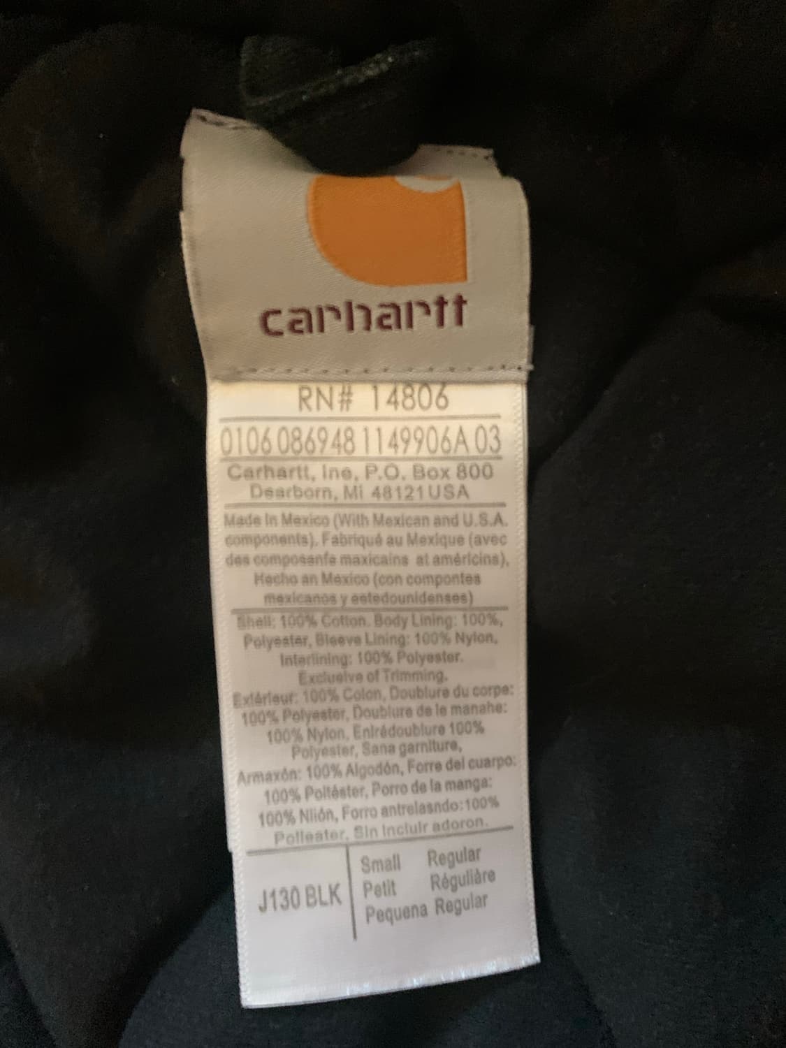 칼하트윕 액티브 자켓 j130 M사이즈 상품이미지4