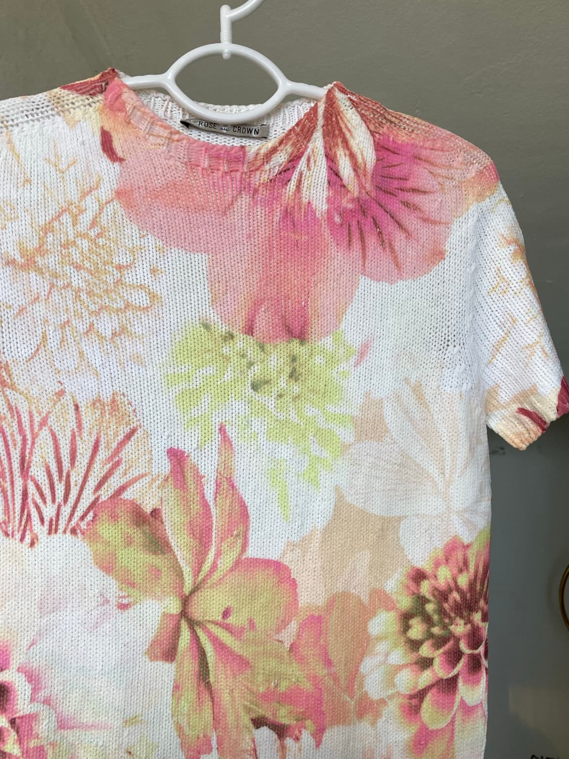 플라워프린트 니트 탑 상품이미지2