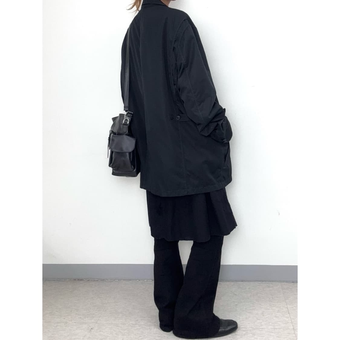 빈티지 오버핏 블랙 블레이저 자켓 상품이미지4