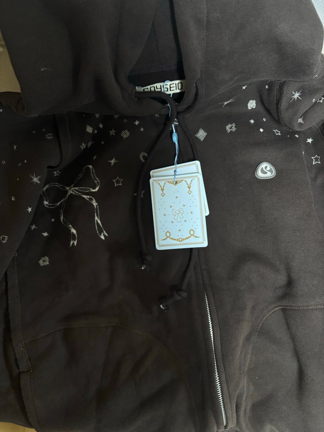 코이세이오 트윙클 후드집업 브라운 상품이미지2