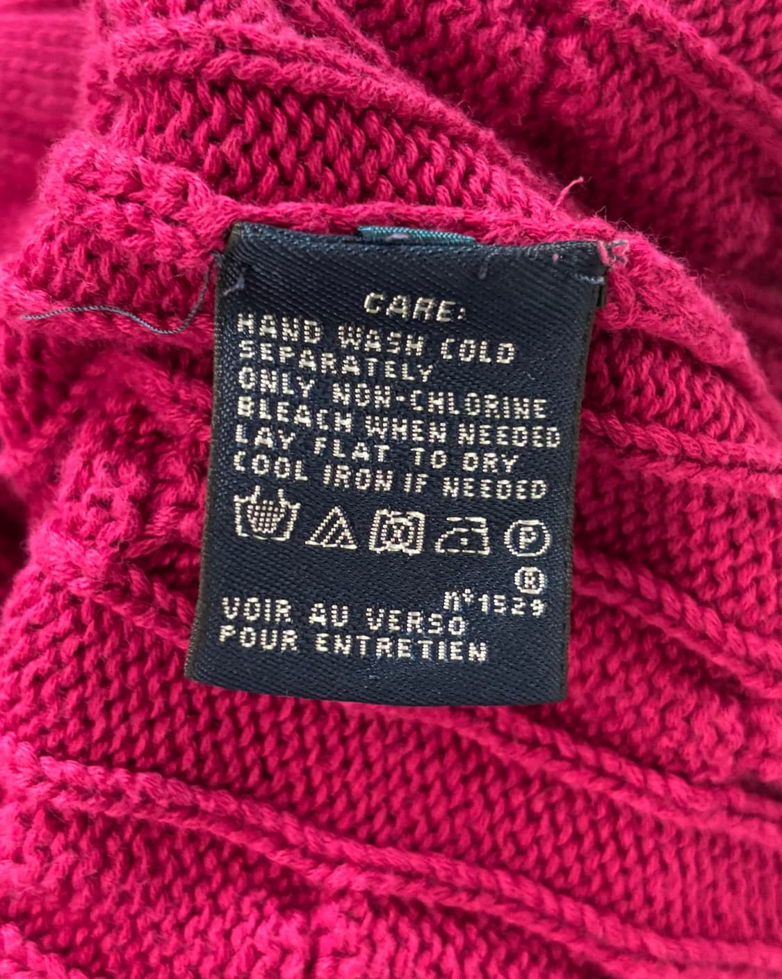 Polo 랄프로렌 코튼 마젠타핑크 케이블 브이넥 니트 상품이미지7