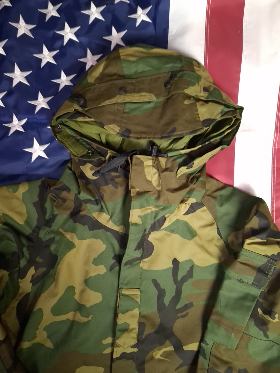 새제품 오리지날 90's 초기형 미군 1세대 우드랜드 고어텍스 파카 상품이미지3