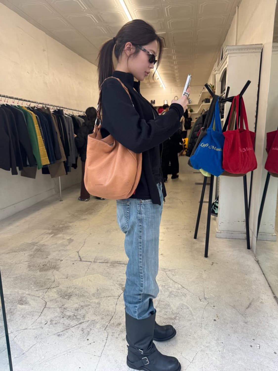 질샌더 레더 숄더백 상품이미지4