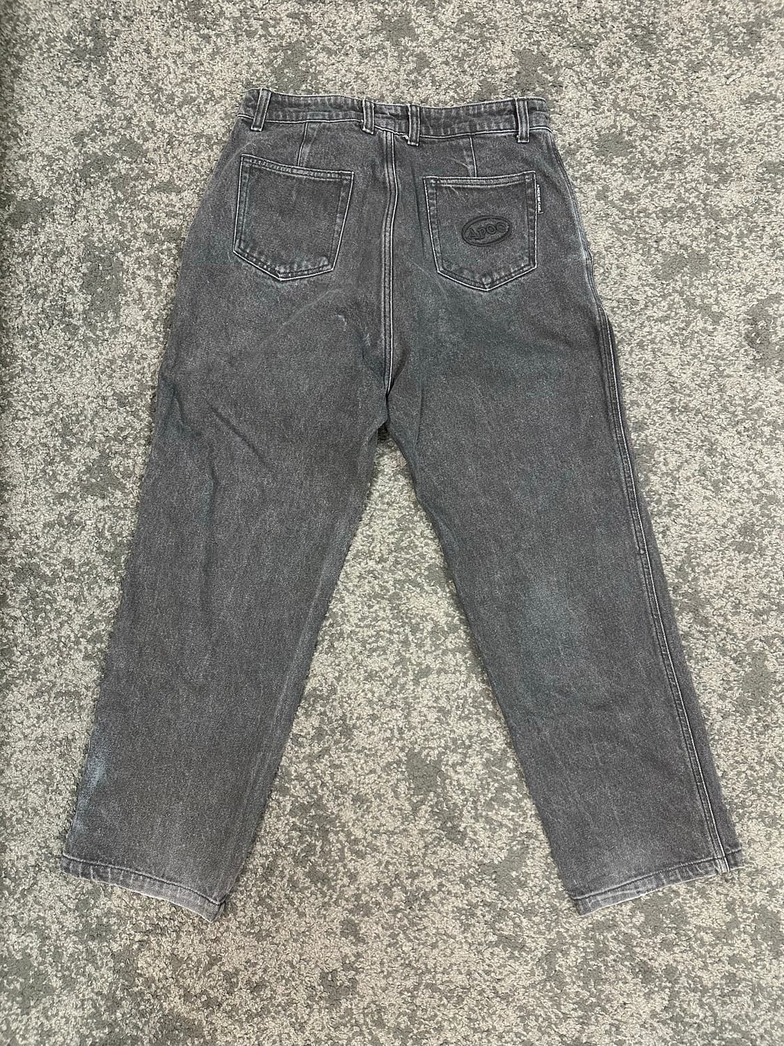 어 피스 오브 케잌 와이드 데님 블랙 L 상품이미지2