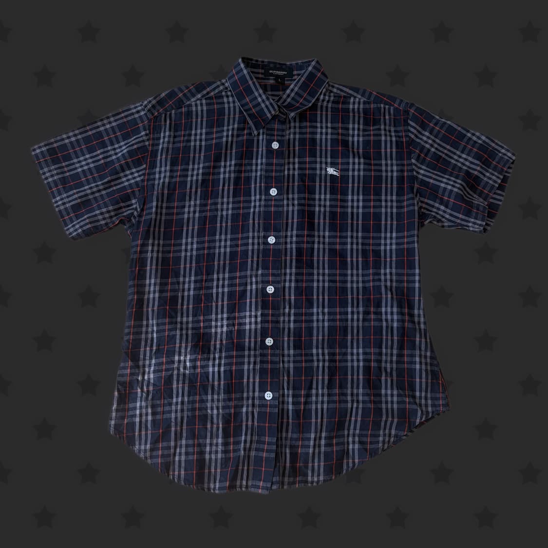 버버리 블루라벨 런던 노바체크 셔츠 남색색상 버전 상품이미지1