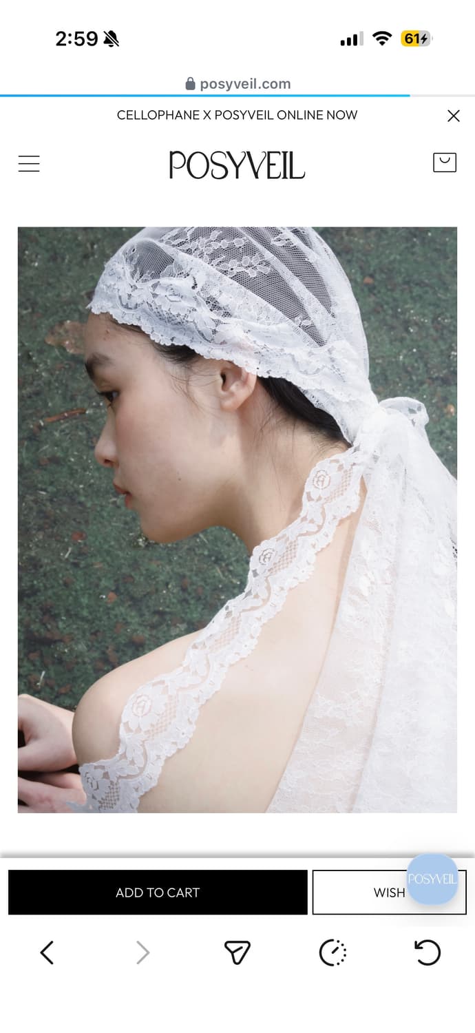 포지베일 FLORAL LACE CAP VEIL 상품이미지1