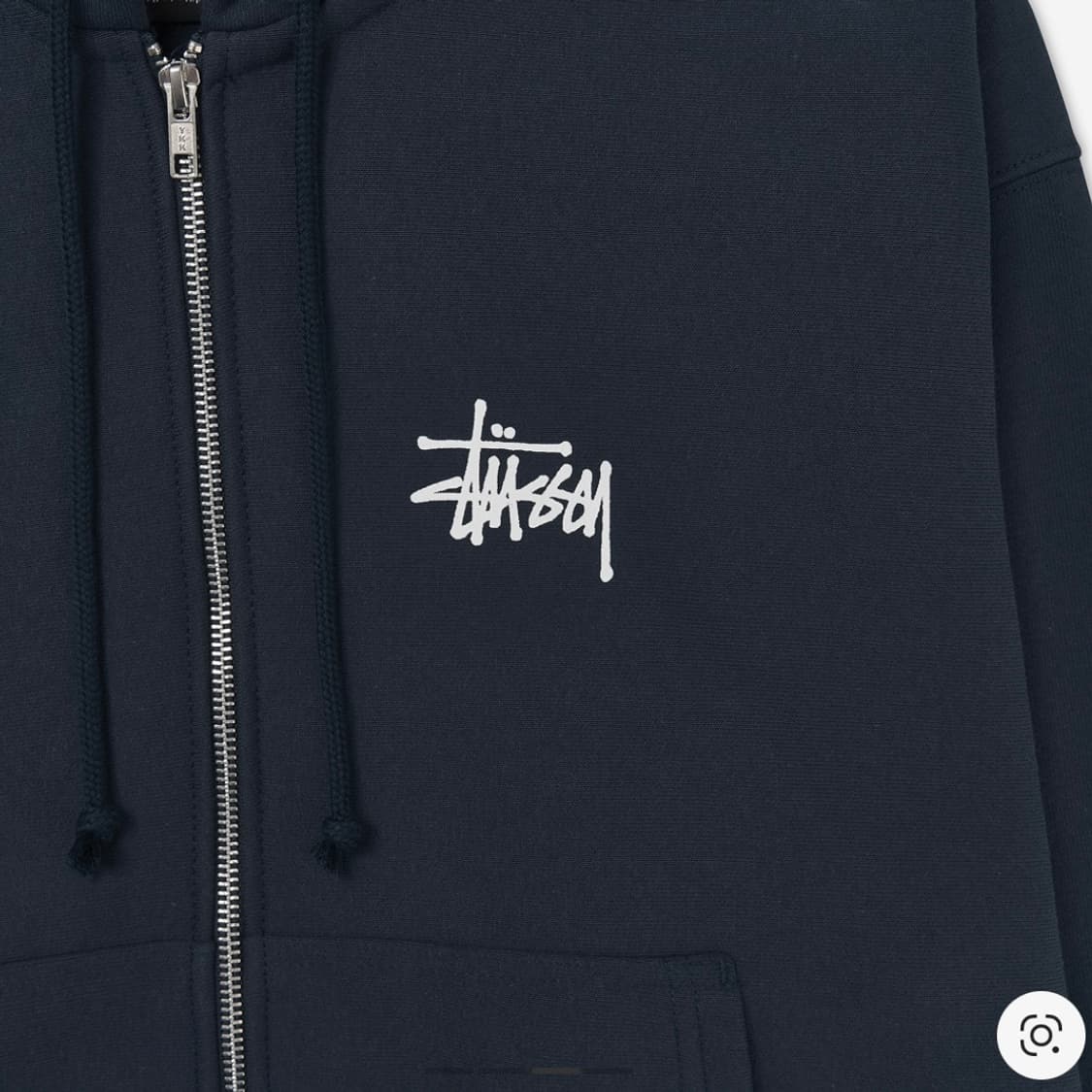 스투시 베이직 스투시 후드 집업 네이비 S 상품이미지3