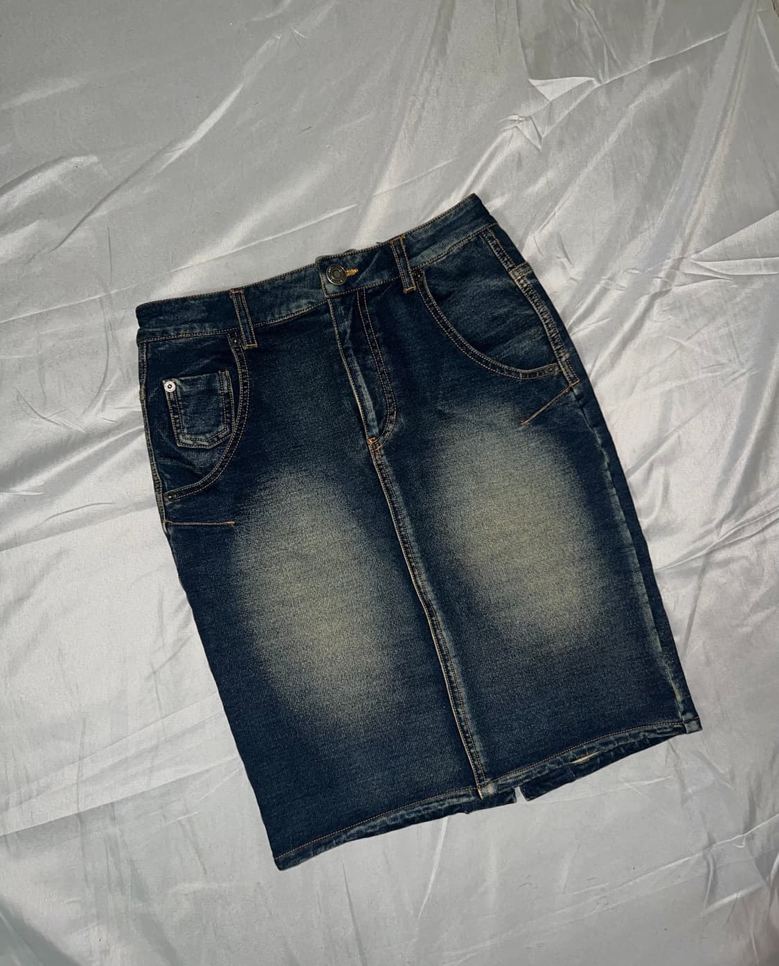 ✨vintage denim midi skirt y2k 워싱 청치마✨ 상품이미지2