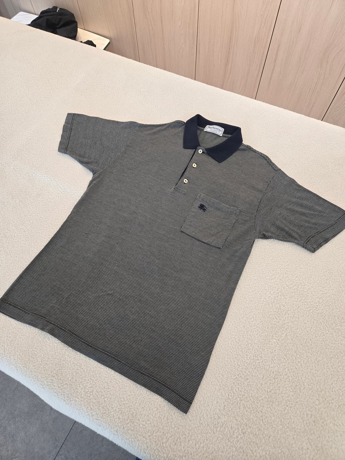 버버리 블랙/네이비 반팔 폴로티(아메카지감성) M 상품이미지3