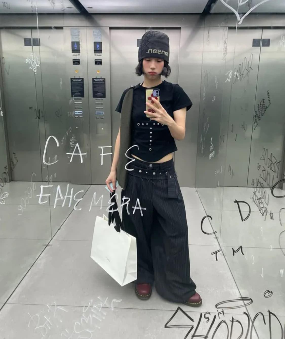 러프넥 스트럭처 팬츠 스트라이프 상품이미지3