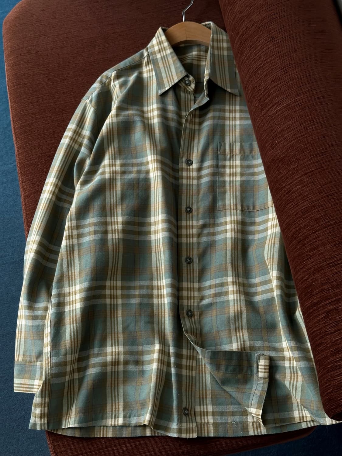 Cotton poly multi check design shirt 상품이미지10