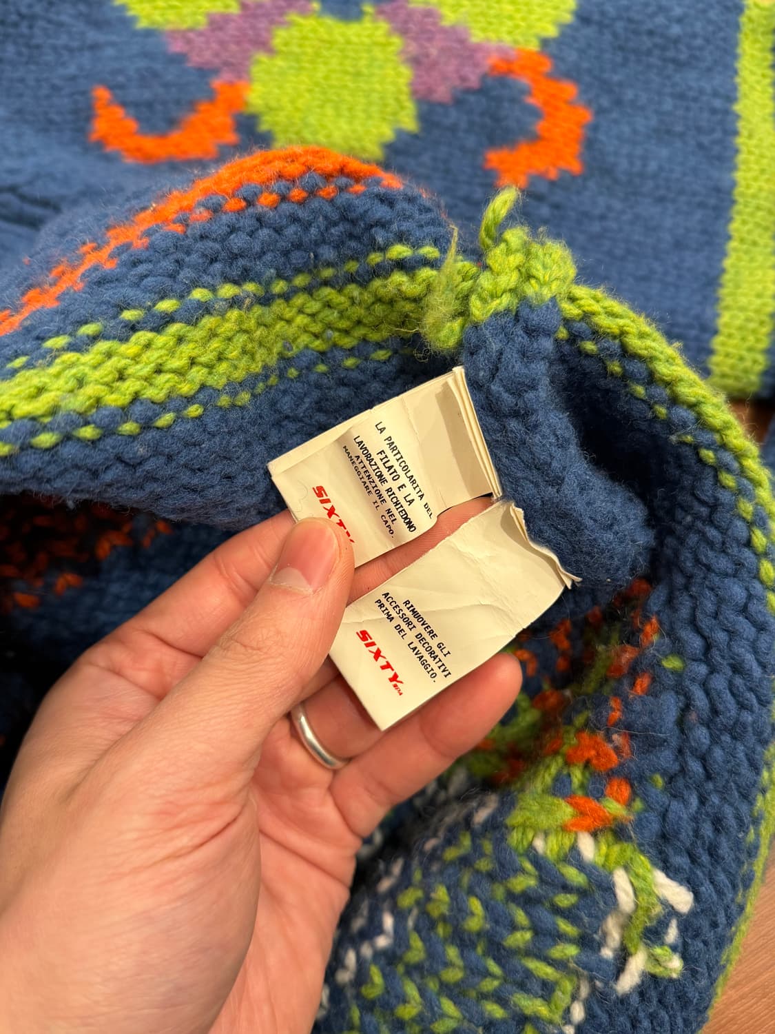 Vtg 빈티지 헤비울 코위찬 니트 집업 (made in Italy) 상품이미지10