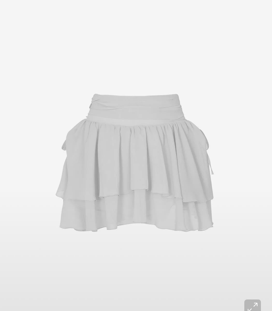 페인오어플레져 MAGNOLIA FRILL SKIRT white 상품이미지1