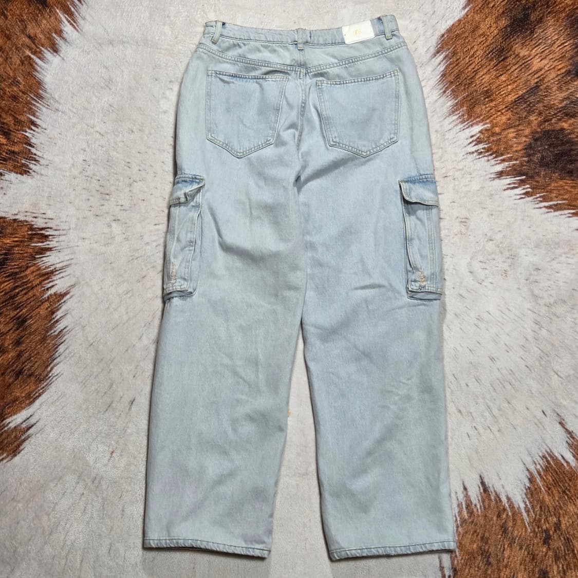 자라 연청 카고 와이드팬츠 상품이미지4