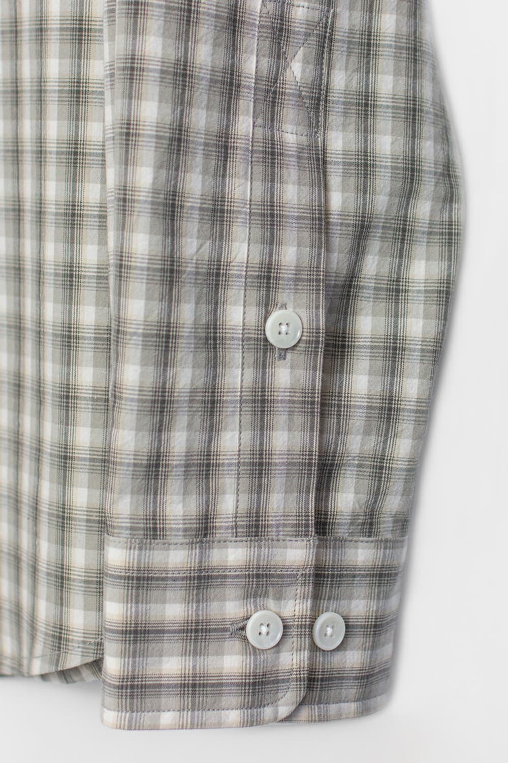 고낙 오가닉 모스 베이지 체크셔츠 S사이즈 상품이미지3