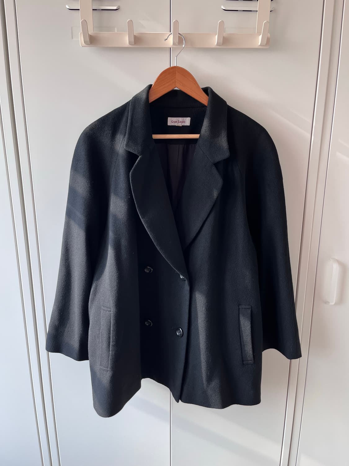 Gran sasso 그랑사쏘 오버핏 더블버튼 울 롱코트 상품이미지8