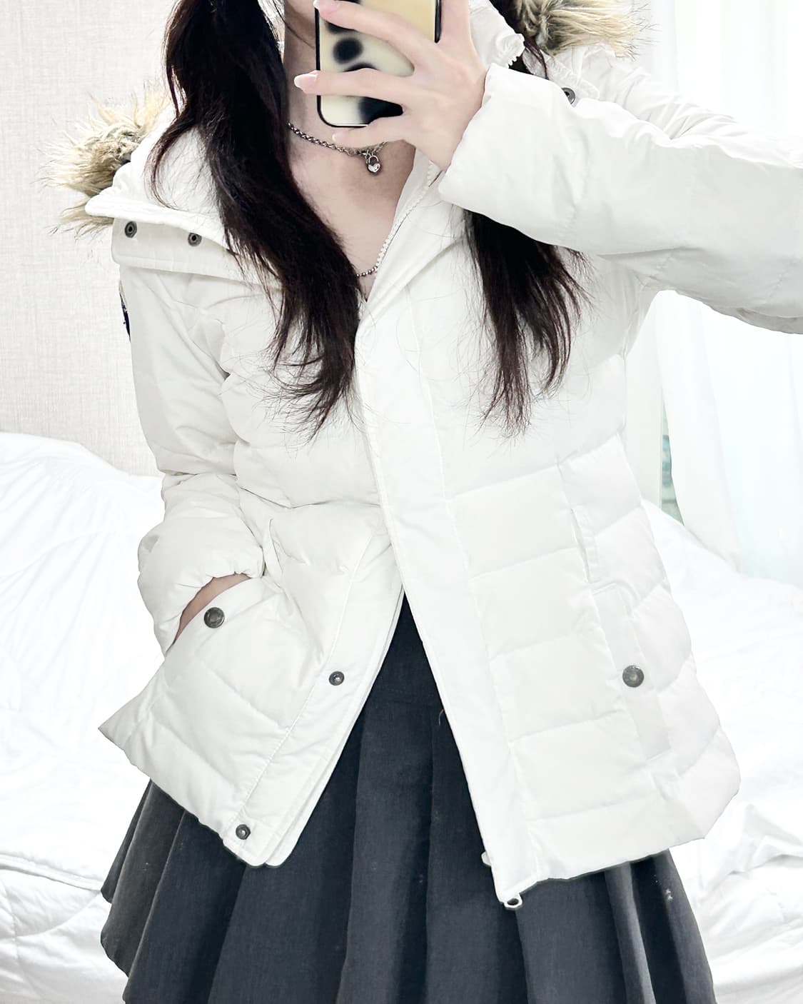 아베크롬비 울프죠 화이트 패딩 상품이미지3