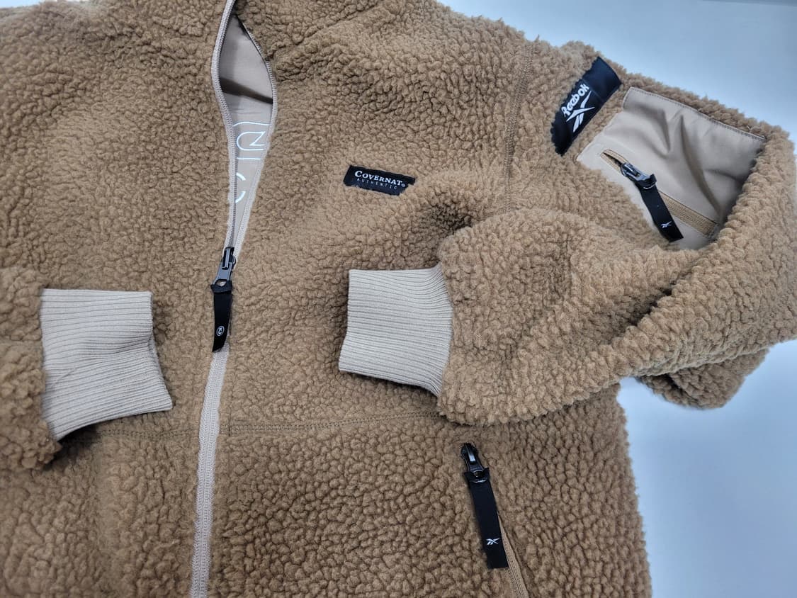 리복x커버낫 리버서블 플리스 점퍼 자켓 / 남 S 연브라운 상품이미지4