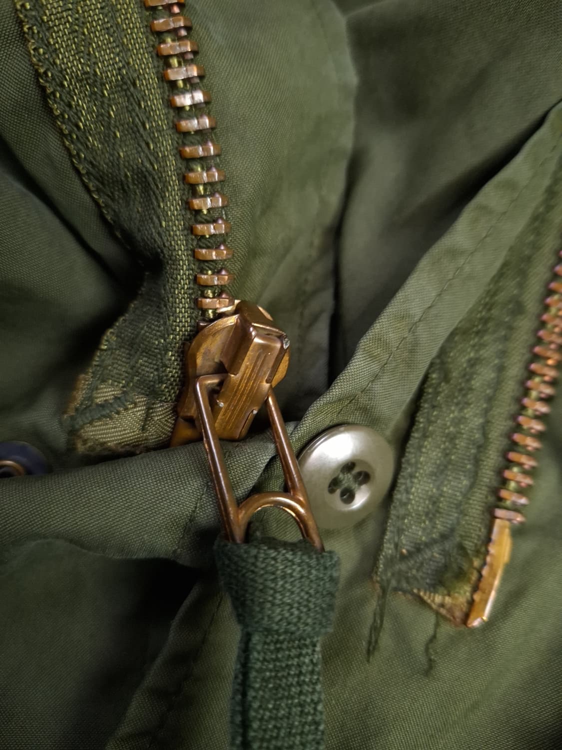 오리지날 미군 M-65 피쉬테일 개파카 염색작업 상품이미지3