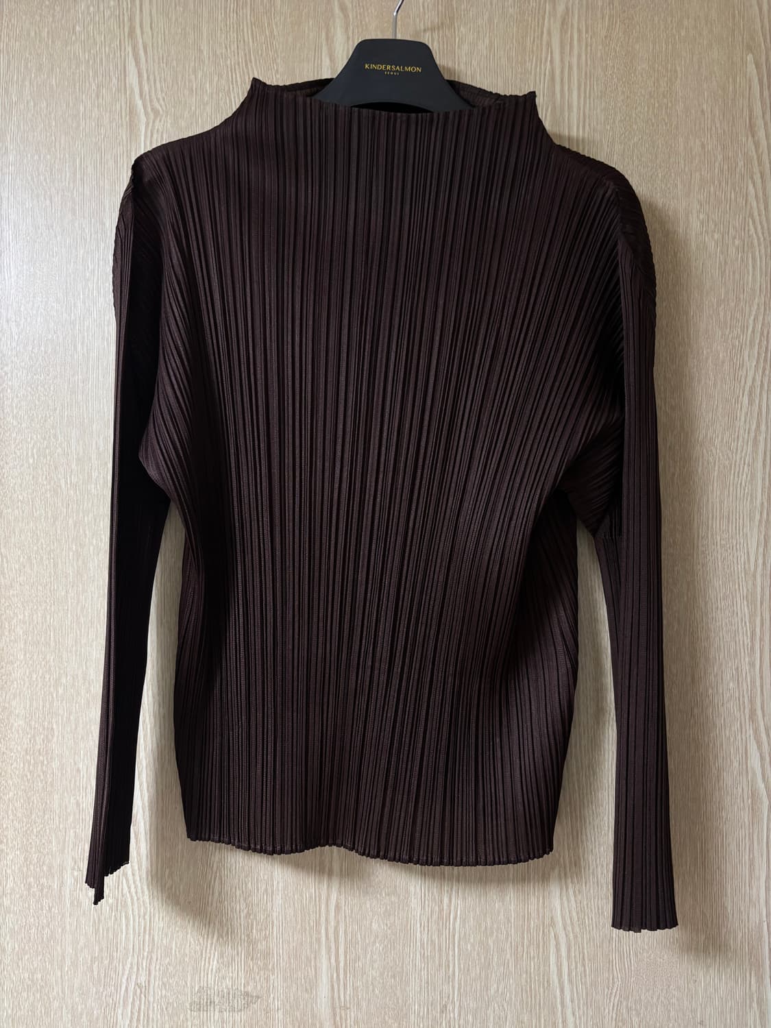 플리츠플리즈 베이직 긴팔 브라운 3사이즈 / 55-55반 상품이미지3