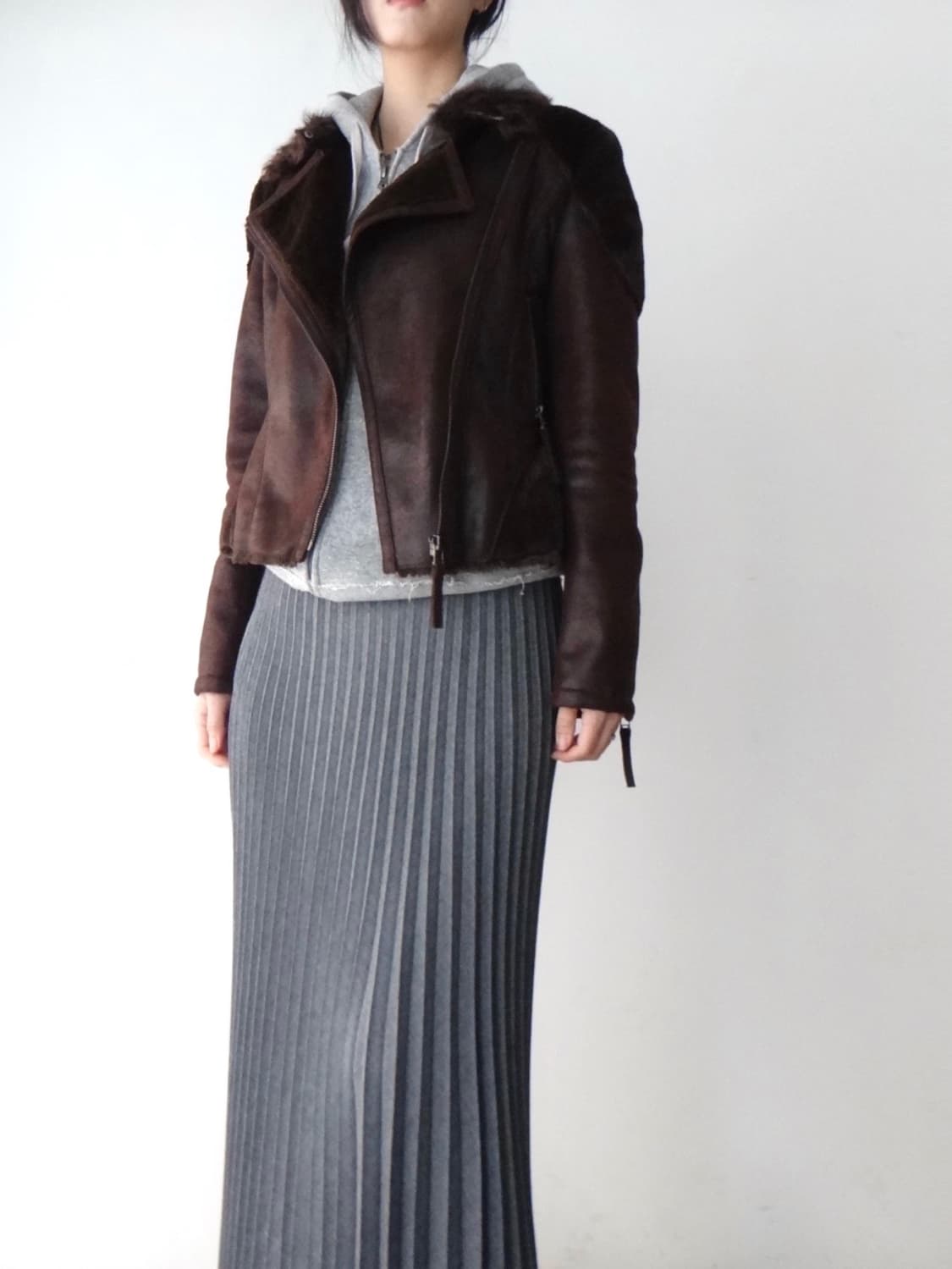 Bambi fur muston jacket / choco brown 상품이미지8