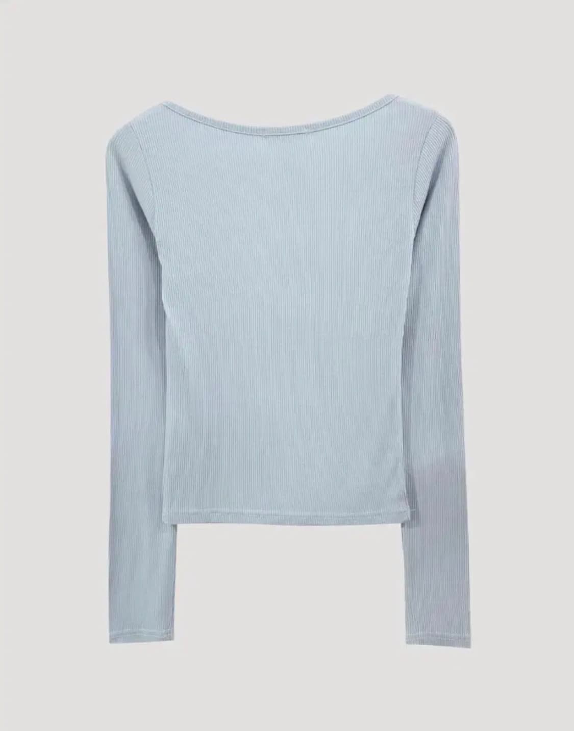 니어웨어 랩 골지 니트 티 소라 상품이미지2