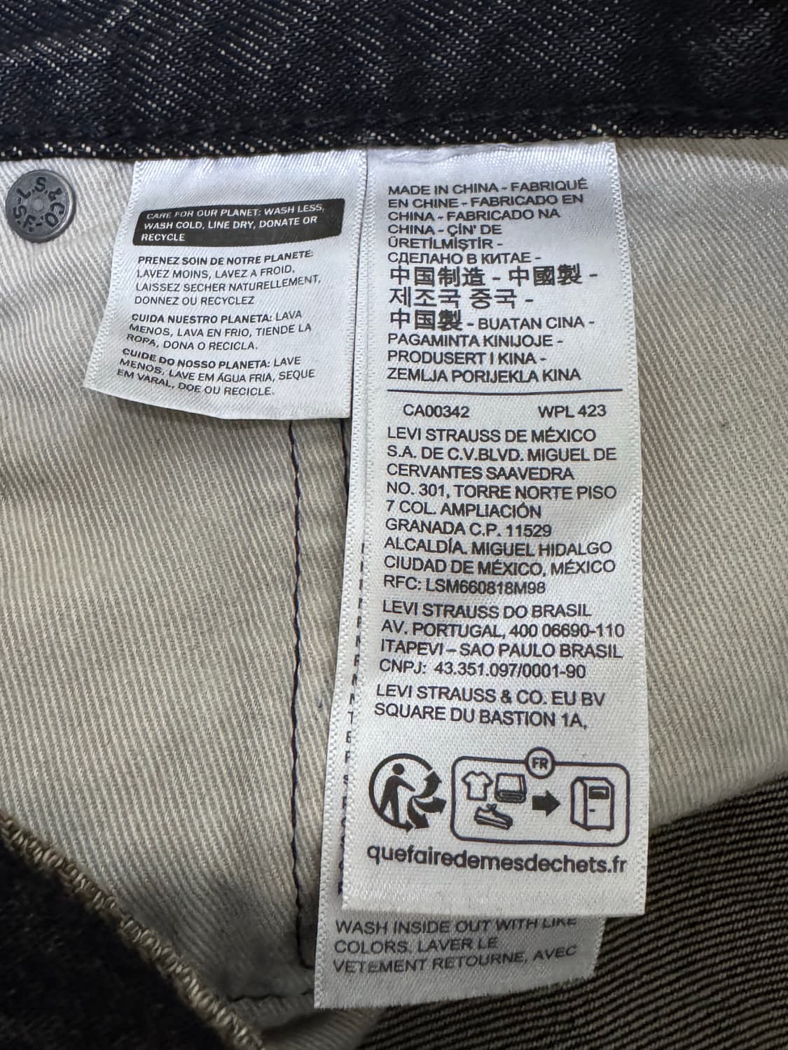 리바이스 조던 578 배기진 블랙 데님 팬츠 34x32 상품이미지9