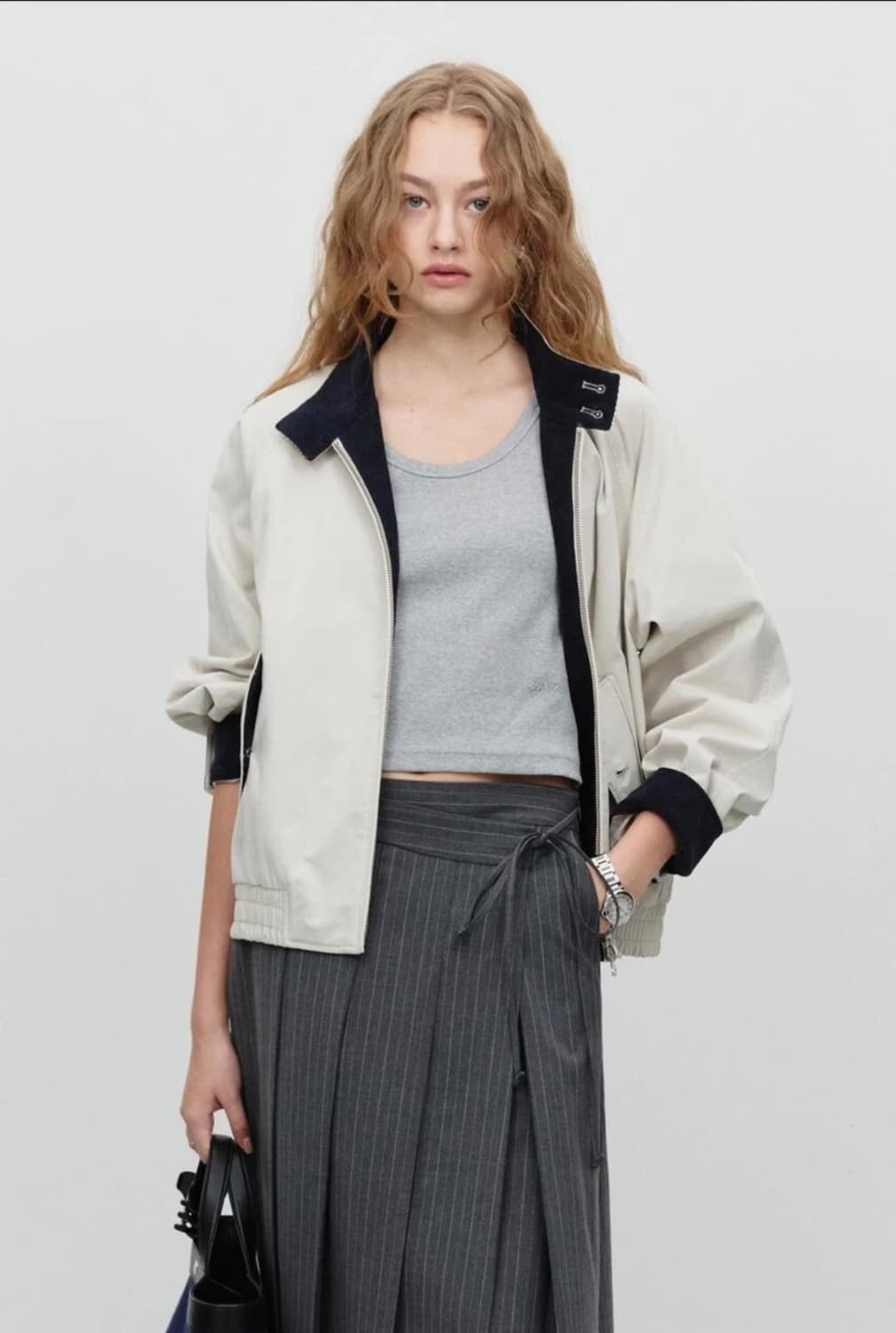 던스트 모던 해링턴 자켓 크림 S 상품이미지1