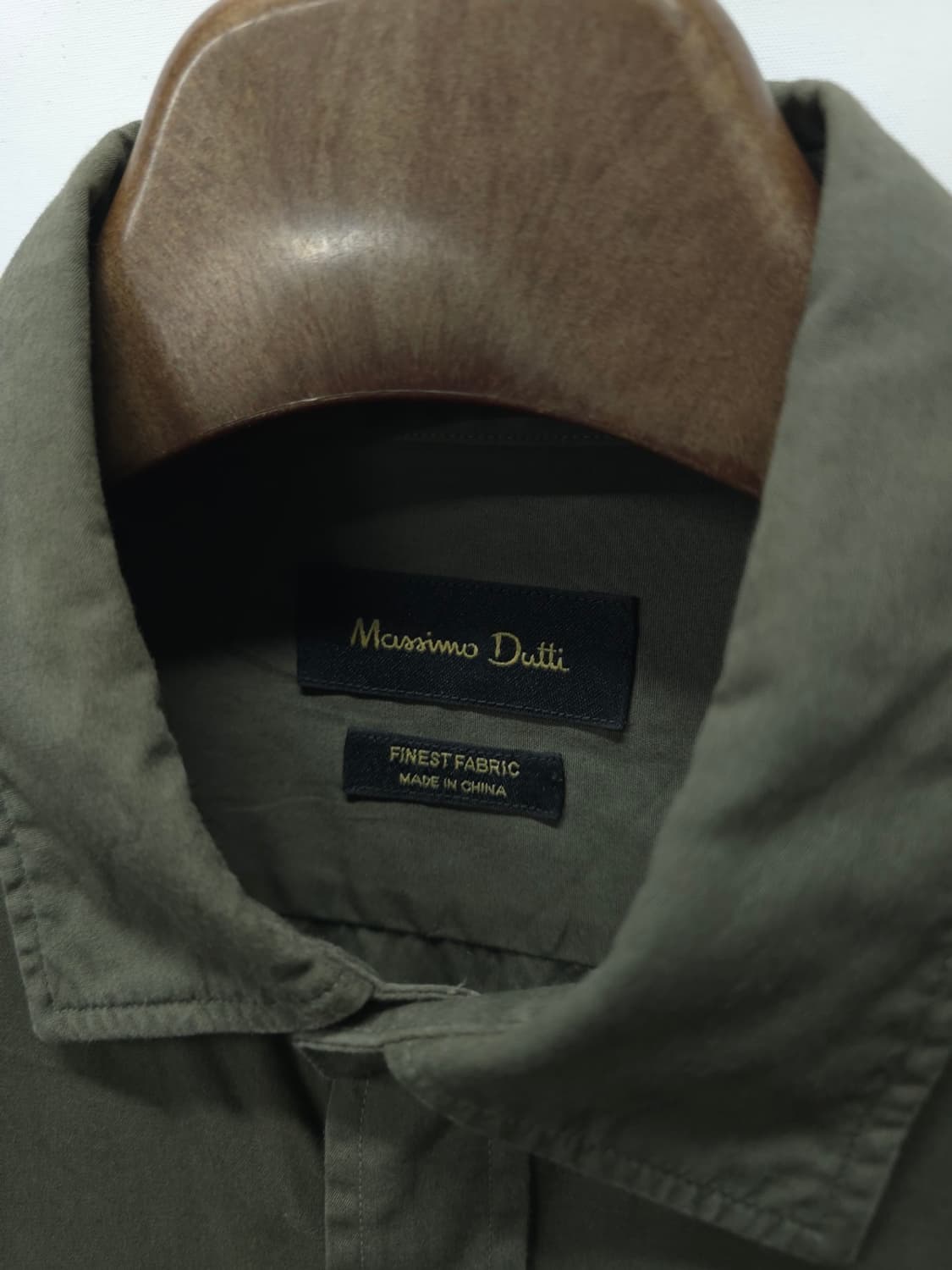 ​마시모두띠 남성용 이탈리안패브릭 카키 셔츠 (100) 상품이미지5