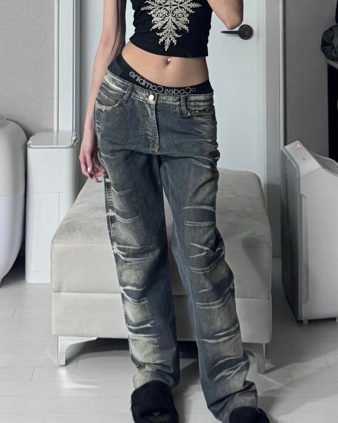 ༒ Side washing detail denim 상품이미지1