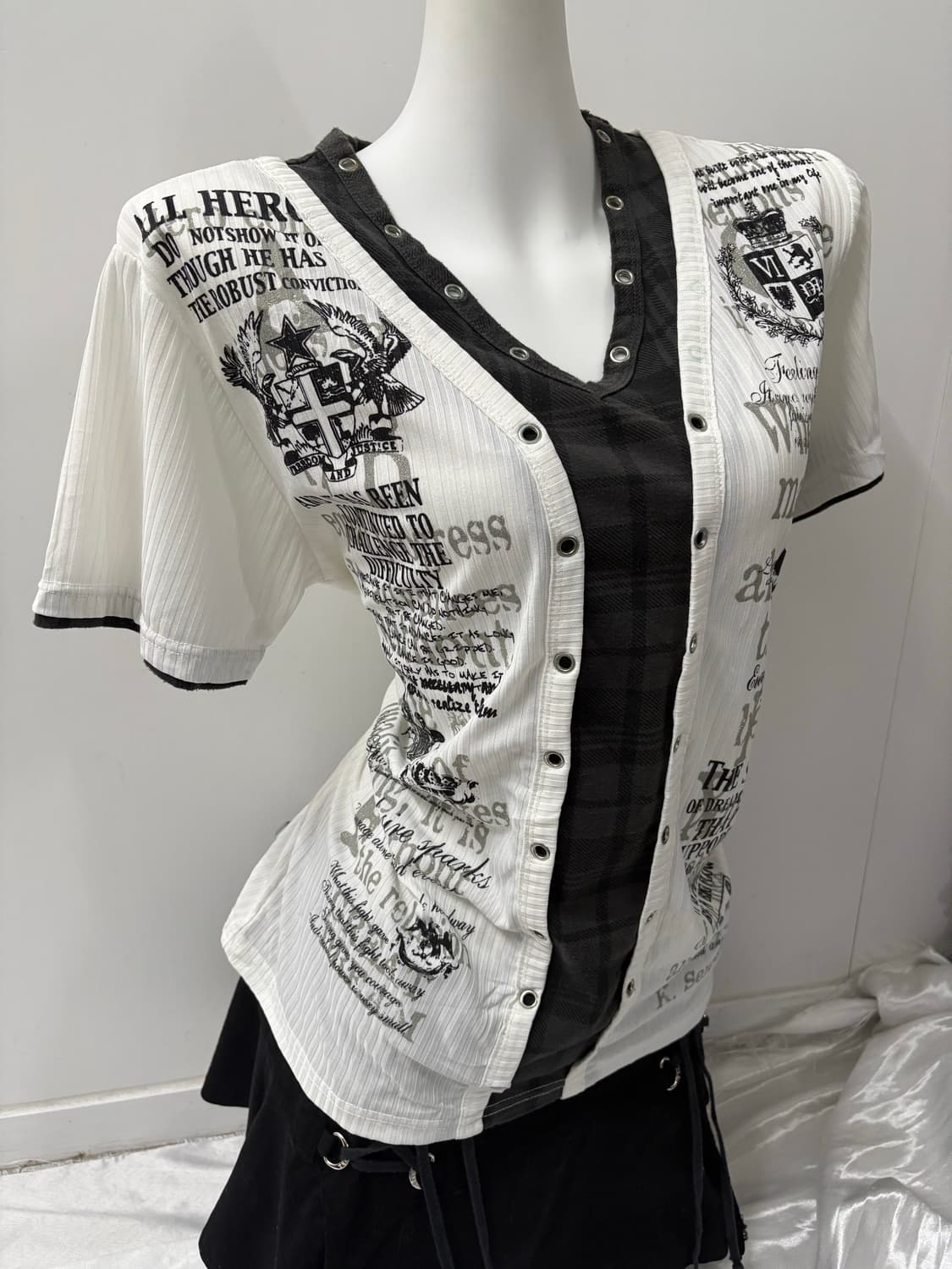 Y2K 레이어드 반팔티 상품이미지5